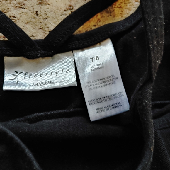 Freestyle Sleeveless Leotard Black 7/8 - Picture 4 of 4